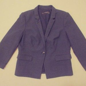 The Limited dark blue houndstooth texture blazer